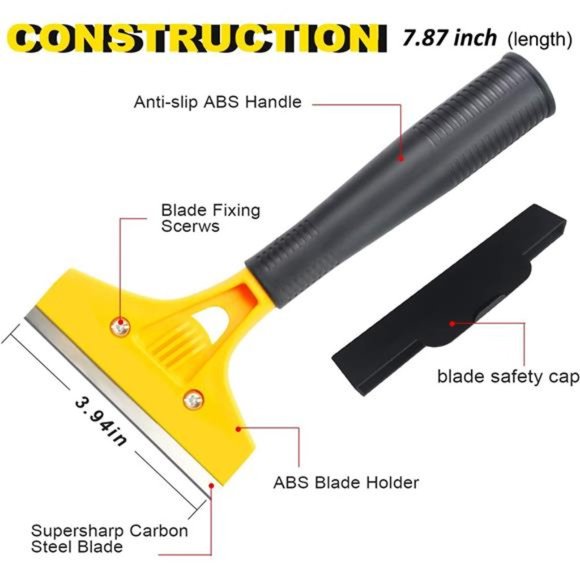 Wallpaper Smoothing Tool with 8 Inch Scraper for Contact Paper Adhesive Vinyl - Picture 5 of 7